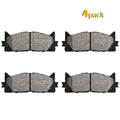 Garvee Rear Brake Pads with Hardware, 4 PCS Ceremic Brake Pads Set