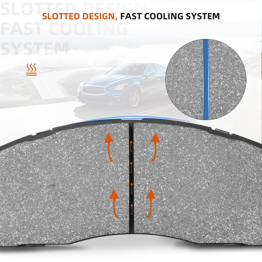 Garvee 4Pcs Premium Ceramic Disc Front Brake Pads for 2008-2009 ALLURE LaCROSSE,2006-2011 LUCERNE DTS,2006-2013 IMPALA,2014-2016 IMPALA LIMITED,2006-2007 MONTE CARLO