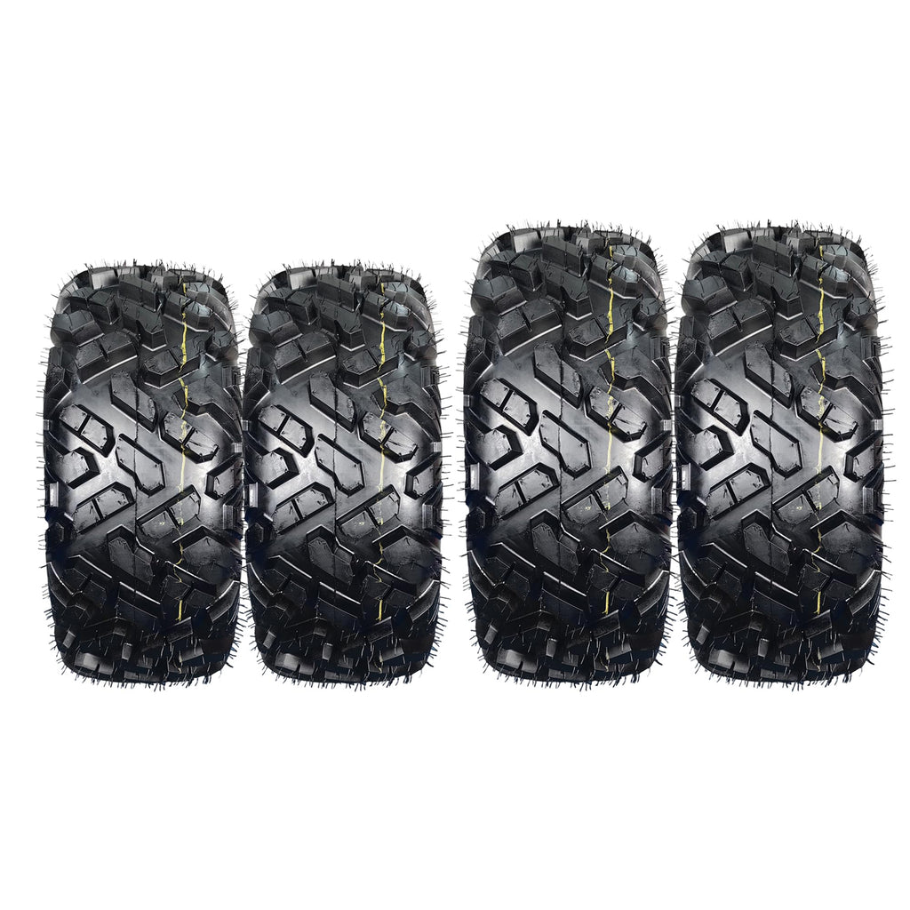 Garvee Set of 4 ATV UTV All-Terrain Tires 25x8-12 Front & 25x10-12 Rear, 6 PR, Tubeless for Off-Road Adventures, Durable and Versatile