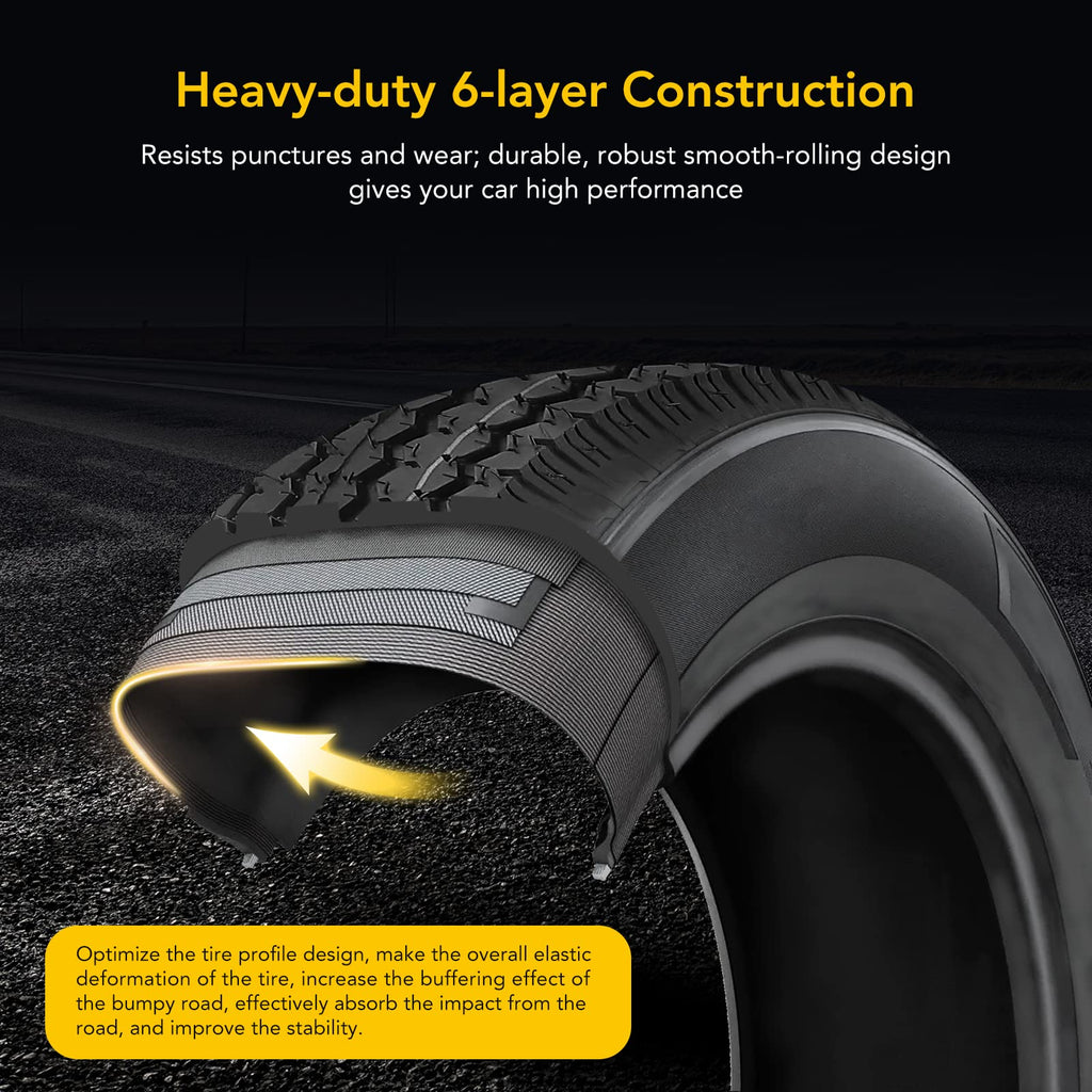 Garvee 4.80-12 Trailer Tires, 2 Pack, Load Range C 6PLY, 12"x4" Rims 4 Lug on 4", Max Load 990 LBS @ 90 PSI, Durable All-Purpose Design for Utility, Cargo & Boat Trailers