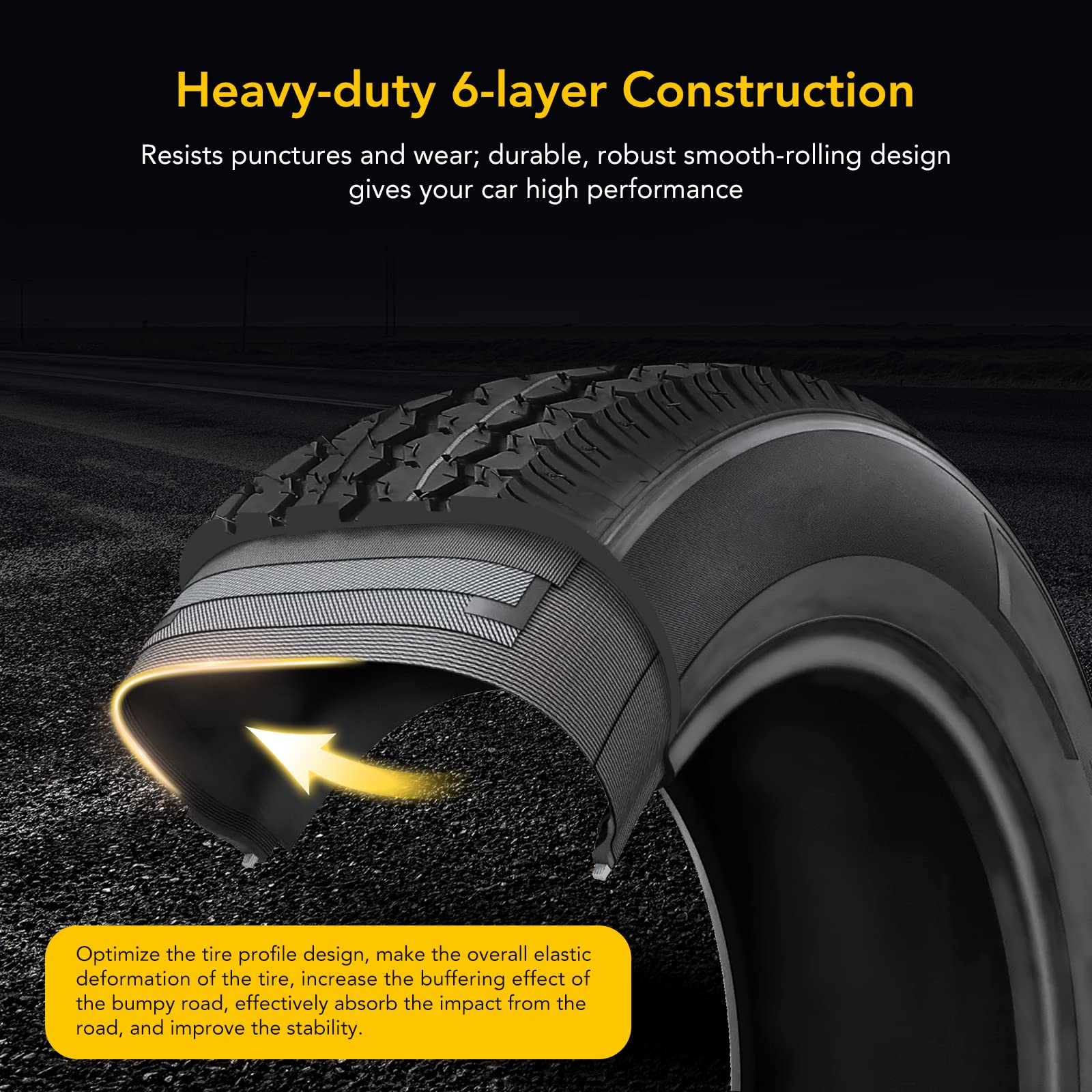 Garvee 4.80-12 Trailer Tires, 2 Pack, Load Range C 6PLY, 12"x4" Rims 4 Lug on 4", Max Load 990 LBS @ 90 PSI, Durable All-Purpose Design for Utility, Cargo & Boat Trailers