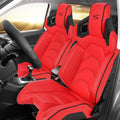 Garvee 1 Piece Universal Racing Seats with Dual Lock Sliders, PU Leather, Racing Bucket Seats, 23.6"×19.7"×37.4", Red+Black Stitching Racing Seat, Driver Side