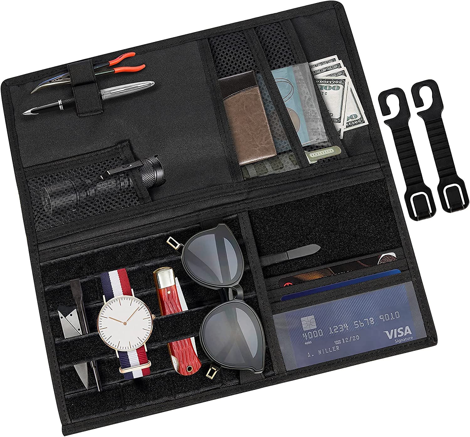 Garvee Truck Visor Organizer Multi-Pocket Panel for Auto Accessories