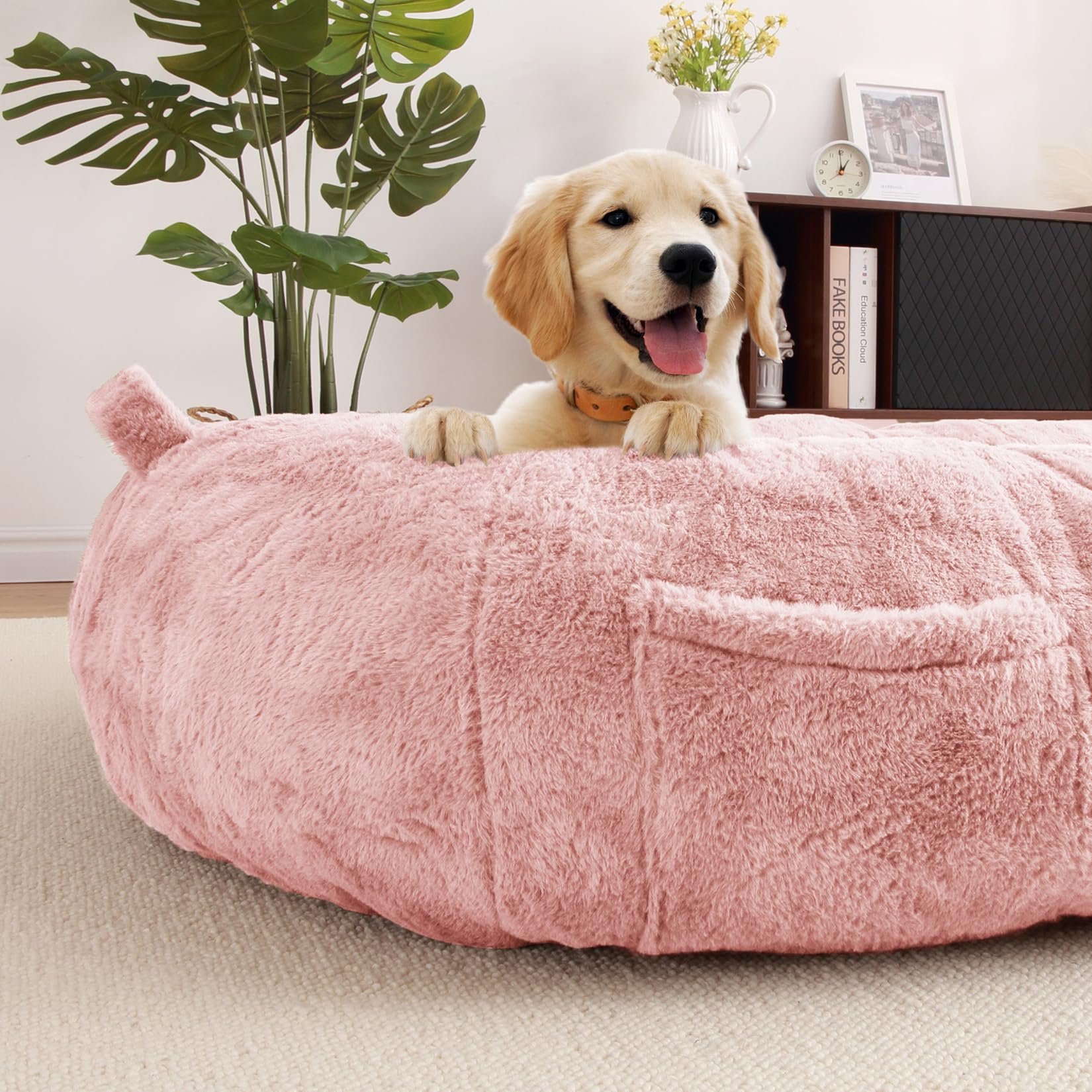 Garvee Giant Dog Bed for People, Washable & Plush Human Sized Dog Bed for Men and Women, Large Dog Bed Suitable for Adults, Anti-Slip Bean Bag for Large Dogs, Human-Sized Bed, 71"x43.3"x10"