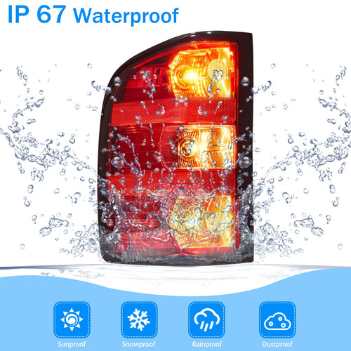 Garvee 07-14 Silverado/Sierra 3500HD Driver Tail Light Ruby Red