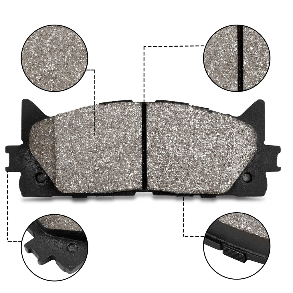 Garvee 4Pcs Premium Ceramic Front Brake Pads for 1993-2002 Accord,Acura CL,1997-1999 CL,1996-2015 Civic,2010-2014 Insight Brake Pads Kit
