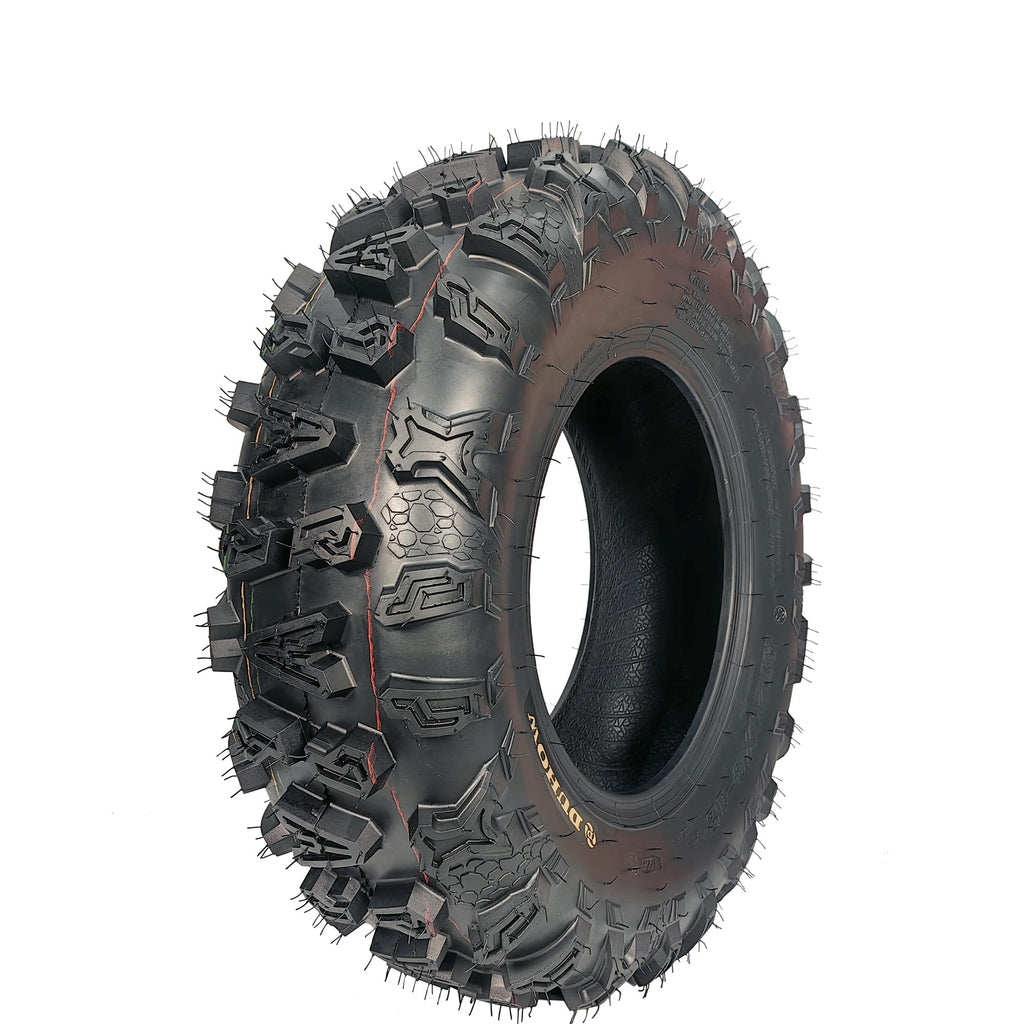Garvee Pack of 2 25x8x12 ATV Tires 4PR Tubeless for 25x8x12 UTVs Off-Road Mud Trail Black