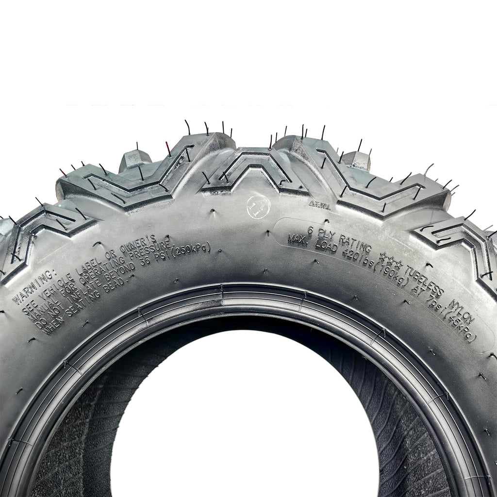 Garvee 2 Pack 25x10-12 ATV Tires All Terrain 6PR Mud Sand Off-Road Tires Durable Black