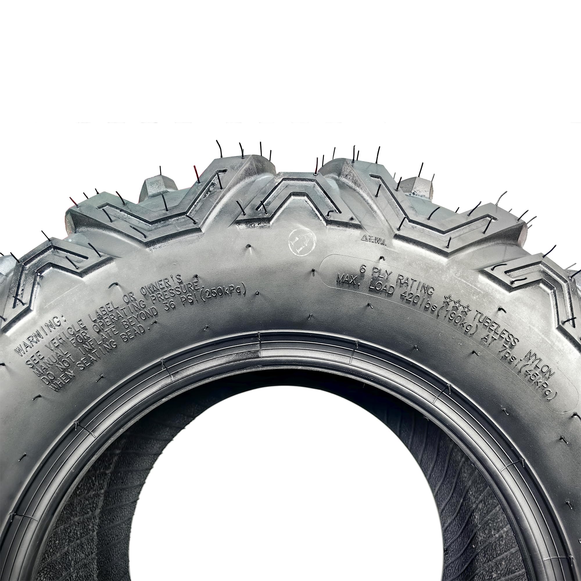 Garvee 2 Pack 25x10-12 ATV Tires All Terrain 6PR Mud Sand Off-Road Tires Durable Black