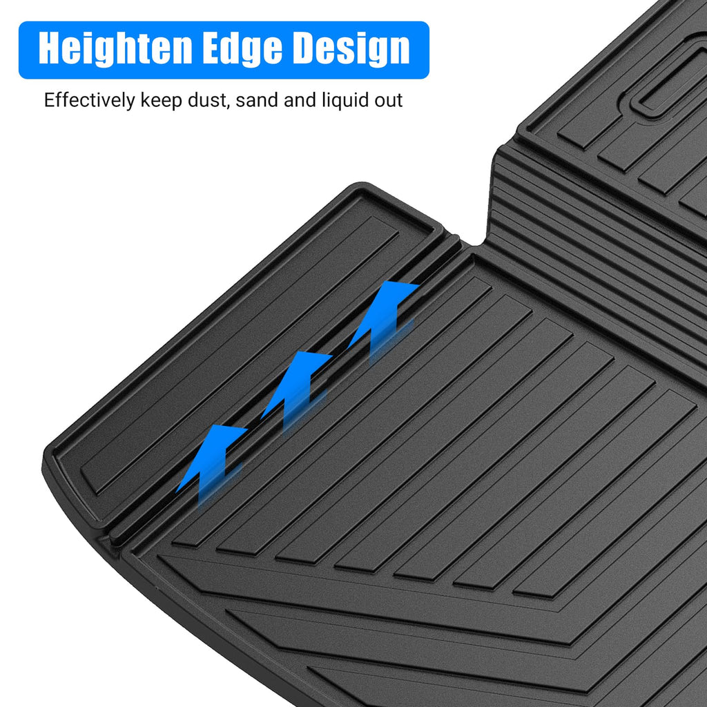 Garvee Trunk Mat for Nissan Pathfinder 2022-2024, All-Weather TPE Cargo Protector, Rear Floor Mat, Durable Black