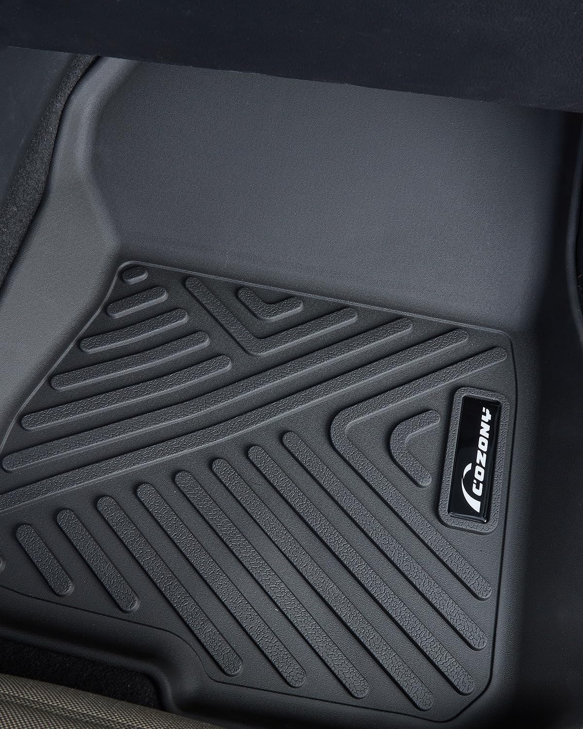 Garvee Floor Mats for 2014-2021 Toyota Tundra CrewMax Cab, TPE All Weather Custom Fit Floor Liner, Black
