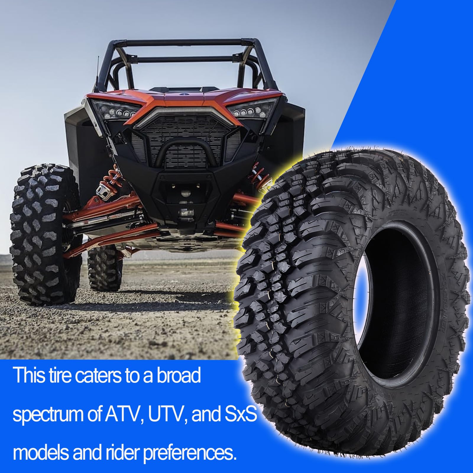 Garvee  30X10-14 8PR ATV UTV All-Terrain Tires, Radial Non-Directional Tread, Set of 4 for 14 in Rims, Off-Road Performance