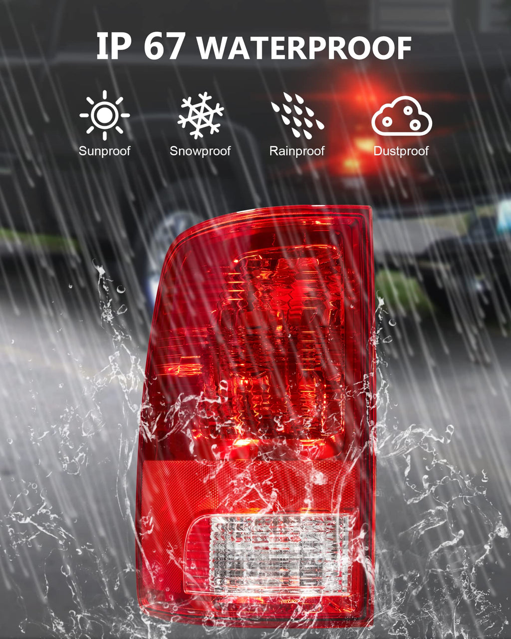 Garvee 09-18 Dodge Ram 1500/2500/3500 Ruby Red Driver Tail Light