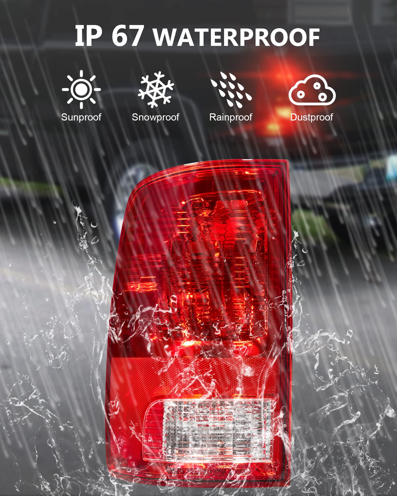 Garvee 09-18 Dodge Ram 1500/2500/3500 Ruby Red Driver Tail Light