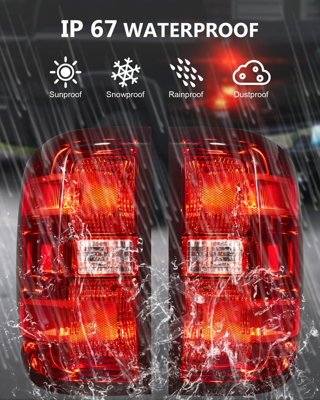 Garvee 14, 15-18 Silverado 1500/2500HD/3500HD Tail Light Assembly