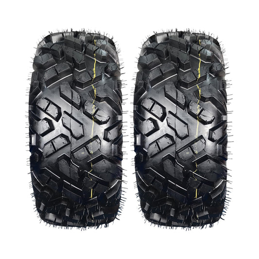Garvee Pack of 2 25x8-12 ATV Tires 6PR Tubeless for 25x8x12 UTVs Off-Road Mud Trail Black