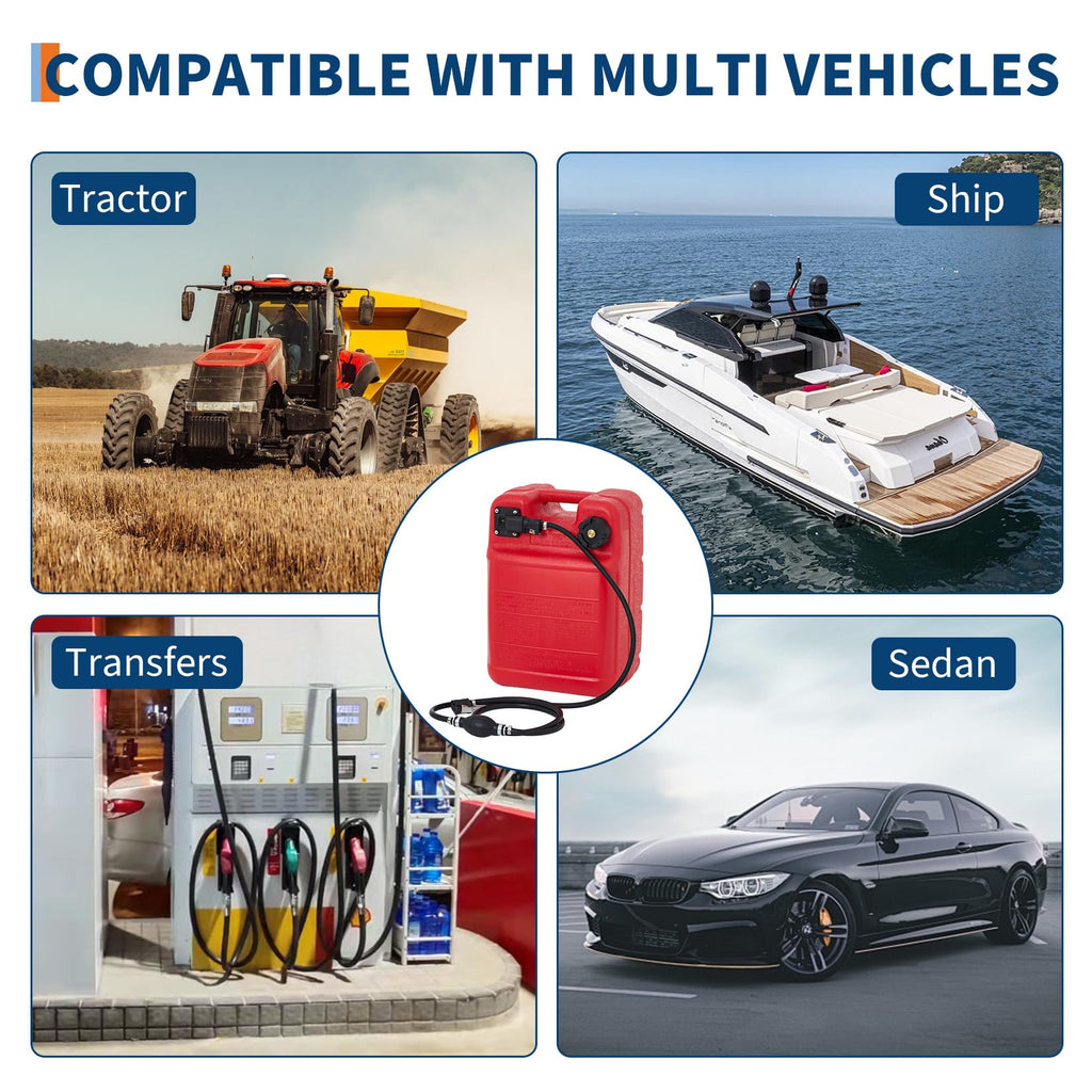 Garvee 6 Gallon Marine Portable Tank Outboard Boat Transfer Tank with Line I-Shaped Handle Easy to Carry 14.1x11.2x9.8 Inch