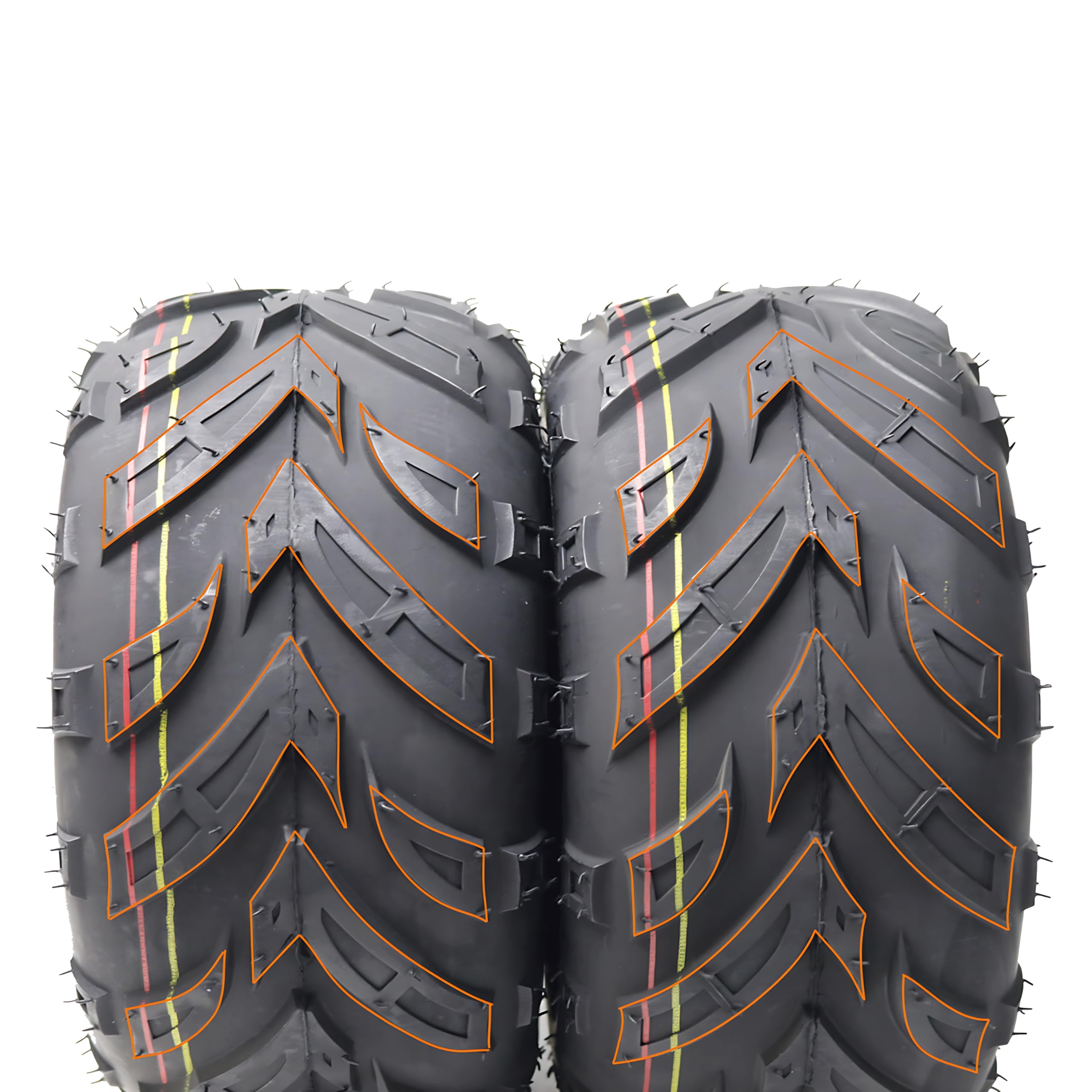 Garvee Go-Kart Sport ATV Tires Set of 4 16X6.00-8 Off-Road Tubeless Tires for Agricultural Machinery, Rugged Black