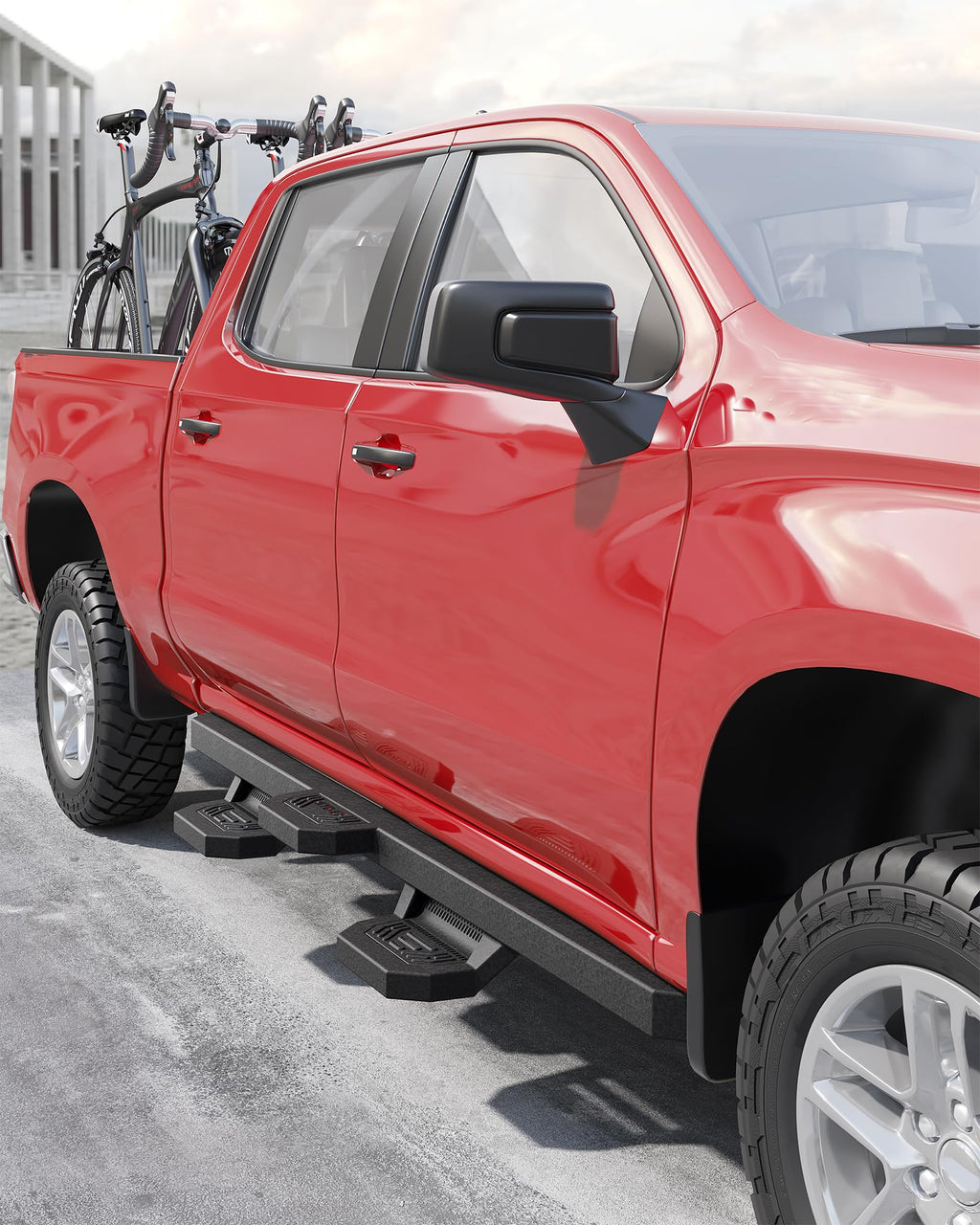 Garvee Running Boards Compatible with 2019-2024 Chevy Silverado/GMC Sierra 1500 Crew Cab (Excl. 2019 1500 LD/Limited&2022 1500 LTD/Limited),Rock Sliders for 2020-2024 Silverado/Sierra 2500HD 3500HD