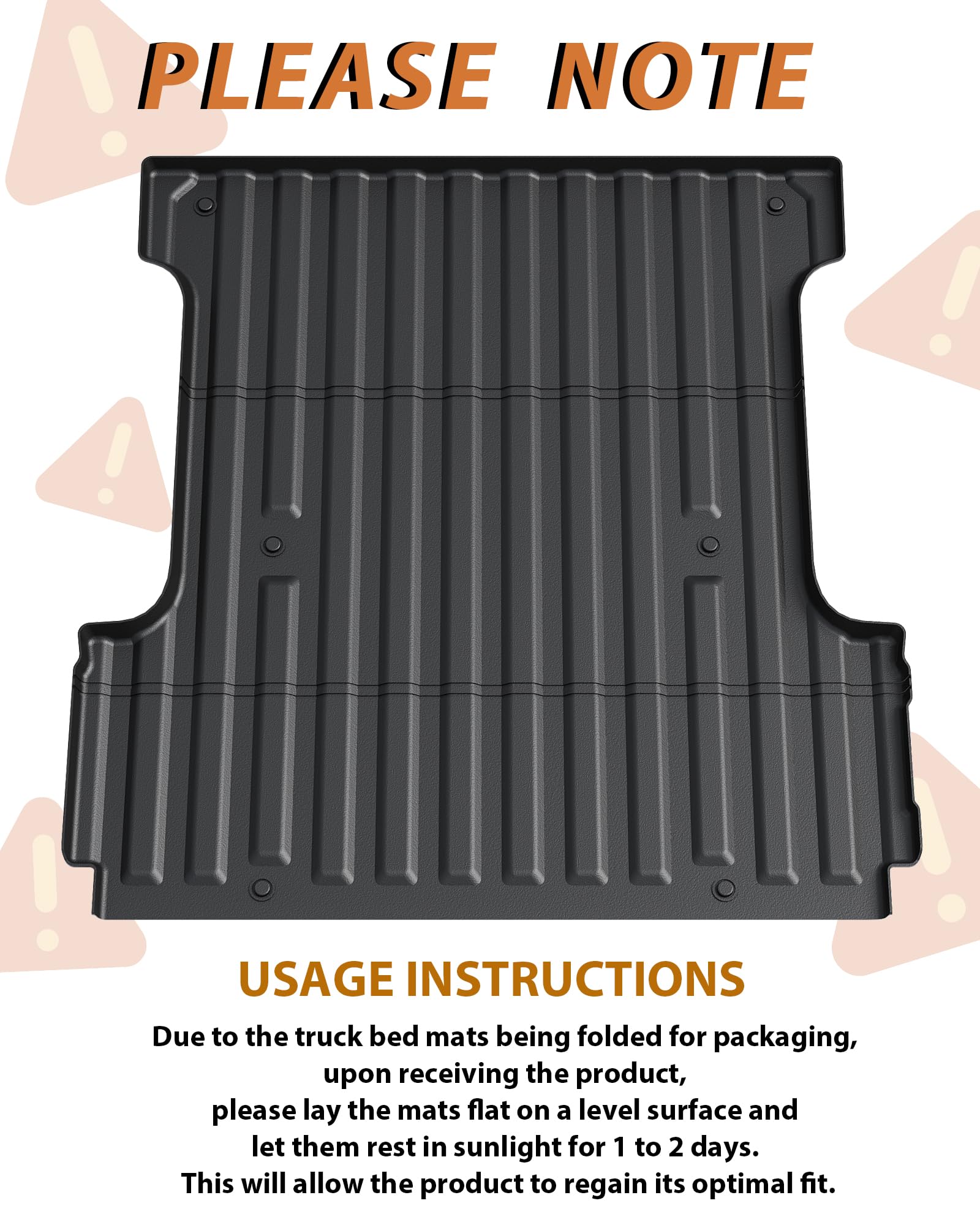 Garvee Truck Bed Mat for 2011-2018 Ram 1500, 2011-2024 Ram 2500 3500, 2019-2024 Ram 1500 Classic 6'4" Bed(76 inches) Bed, All Weather TPE Heavy Duty Pickup Ram 1500 6.4 ft Bed Liner Cargo Mat