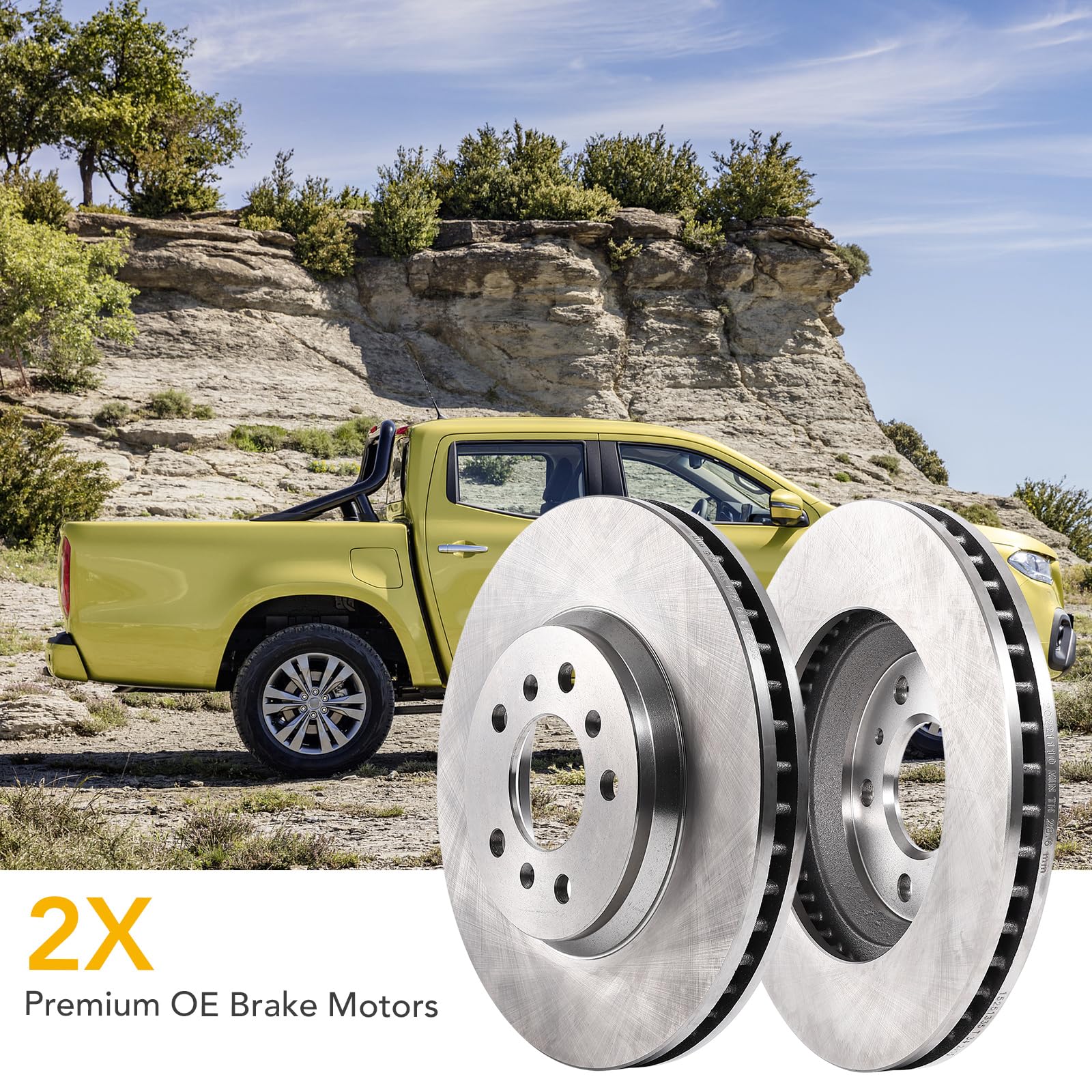Garvee Rear Brake Rotors, Automotive Replacement Brake Kits