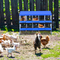 Garvee Chicken Nesting Box 10-Hole Roll Away Egg Laying Box with Lid Heavy-Duty Galvanized Steel Rustproof Design Blue with Bracket Legs