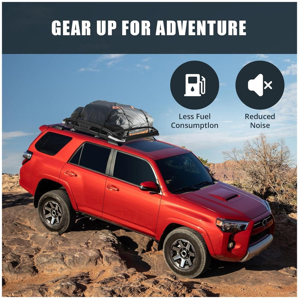 Garvee Roof Rack Cargo Basket, 50 x 38 x 6.3 inches, 165 Lbs Capacity Anti-Rust Rooftop Cargo Carrier for SUV, Car and Truck, Product Weight 20.48 Pounds