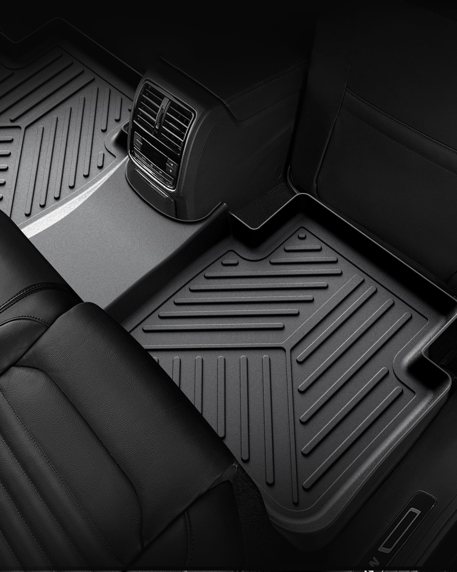 Garvee Floor Mats - Compatible with Subaru Outback Legacy 2015-2019, TPE All-Weather Floor Liners for 1st and 2nd Row, Black