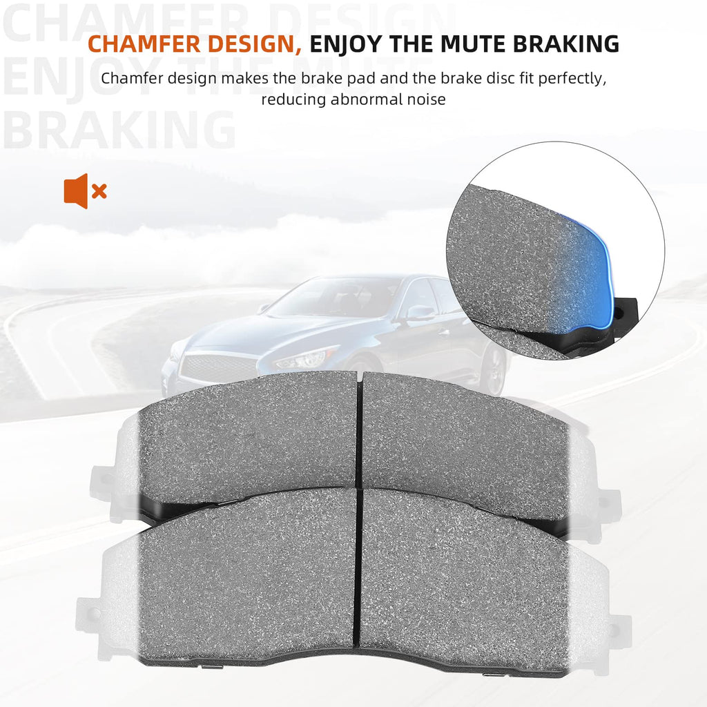Garvee 4Pcs Premium Ceramic Rear Brake Pads for 1991-2007 Accord,2002-2015 Civic,2001-2005 CL,1997-1999 EL,2013-2022 ILX,1997-2001 Integra,02-06 RSX,1995-1998 TL,04-08 TSX,1992-1994 Vigor,07-13 SX4