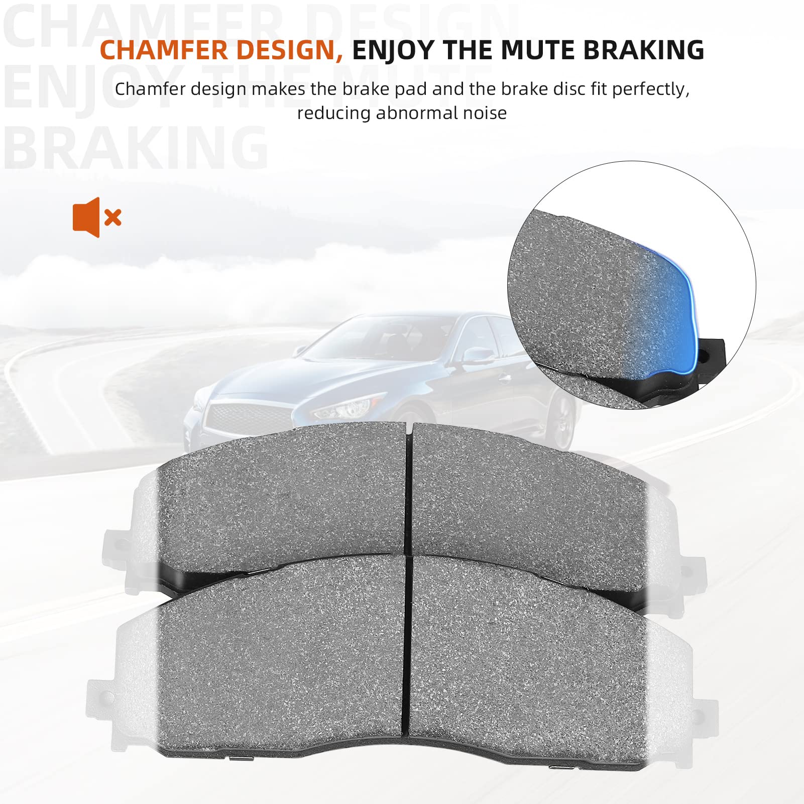 Garvee 4Pcs Premium Ceramic Rear Brake Pads for 1991-2007 Accord,2002-2015 Civic,2001-2005 CL,1997-1999 EL,2013-2022 ILX,1997-2001 Integra,02-06 RSX,1995-1998 TL,04-08 TSX,1992-1994 Vigor,07-13 SX4