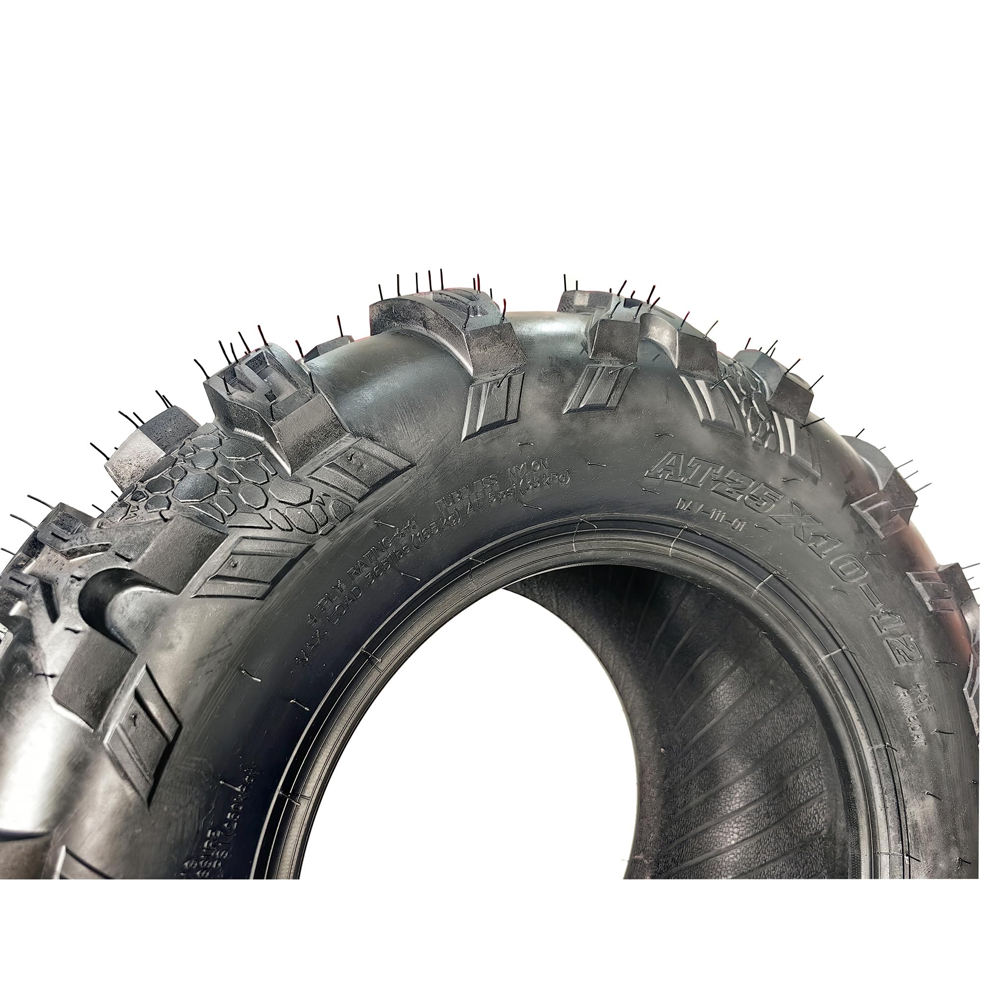 Garvee Pack of 2 25x10x12 ATV Tires Heavy-Duty All Terrain Tires for UTVs Enhanced Grip and Stability Black