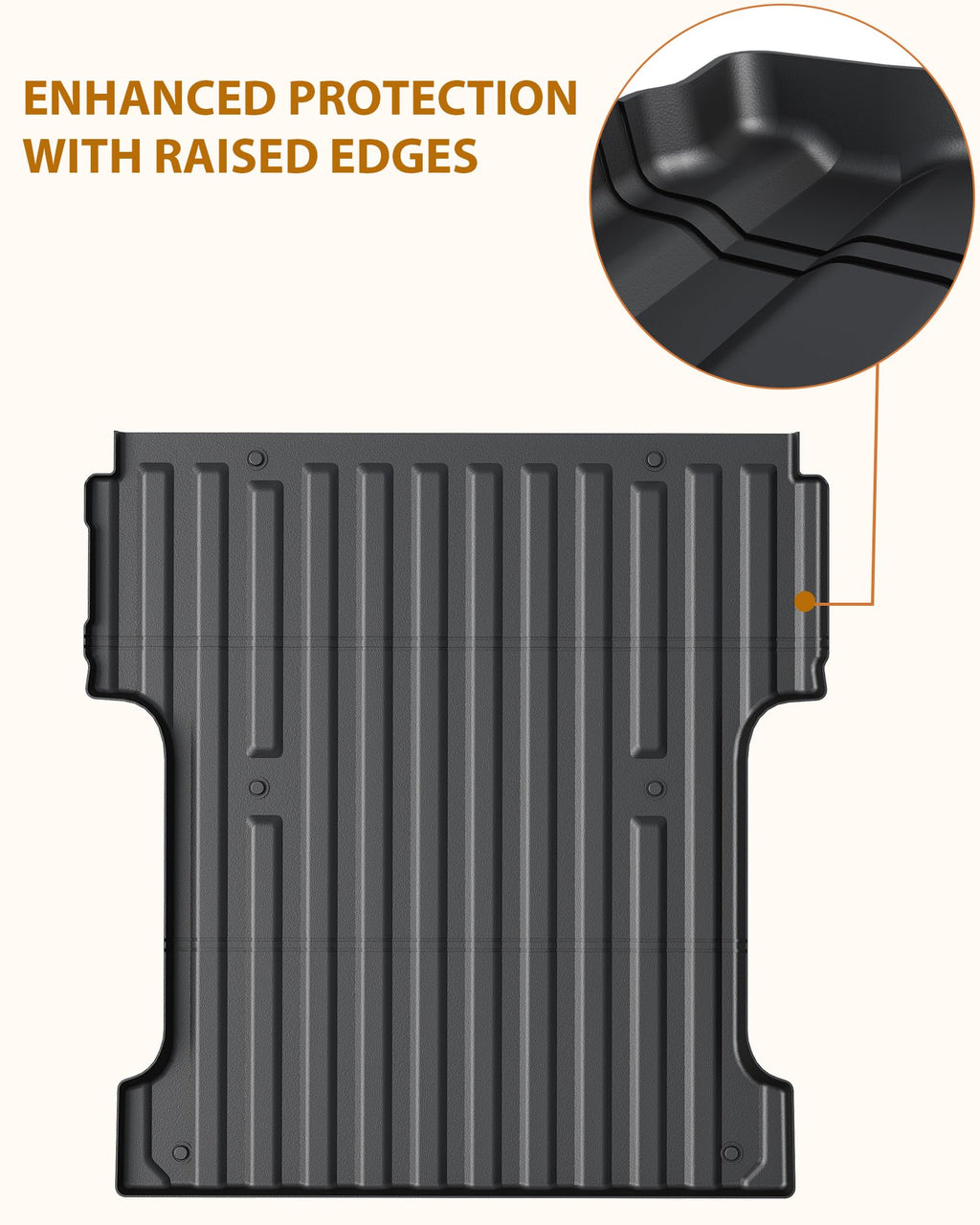Garvee Truck Bed Mat for 2023 2024 Tesla Cybertruck, All Weather TPE Heavy Duty Pickup Cybertruck Bed Tray Liner Cargo Mats