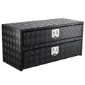 Garvee 48" Aluminum Truck Tool Box with Drawer Two-Tier Organizer for Truck Bed Tools 48x18x20 Waterproof Silver
