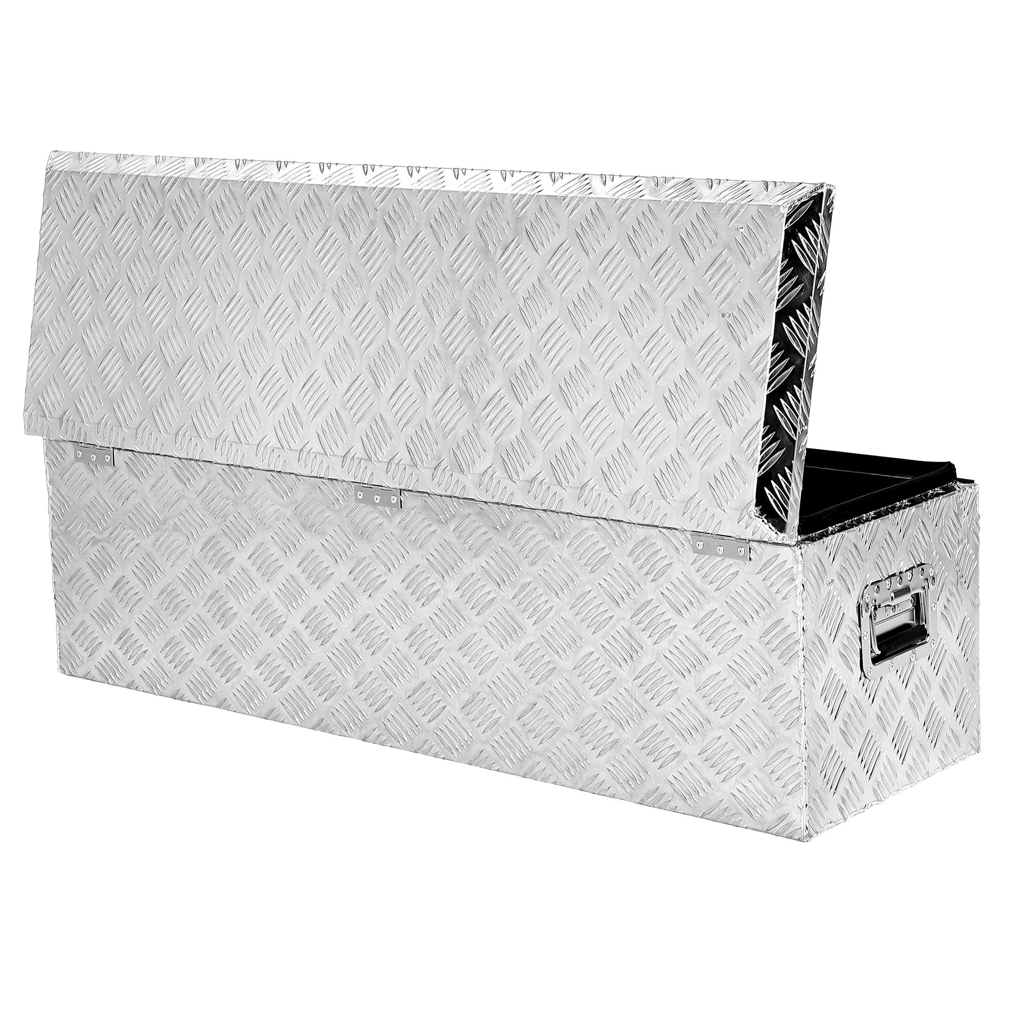 Garvee 30X13 Inch Truck Bed Tool Box, Heavy-Duty Aluminum Diamond Plate Storage Chest, Waterproof with Lock, for Trucks, Trailers, RVs, and Warehouses, Silver