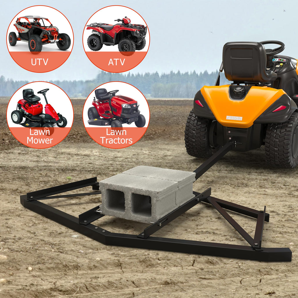 Garvee Driveway Drag: Heavy Duty Steel, Easy Assembly & Leveling, Adjustable Bolts, 100 lbs Load, Effortless Operation, Compatible with ATVs, UTVs - 72 Inch