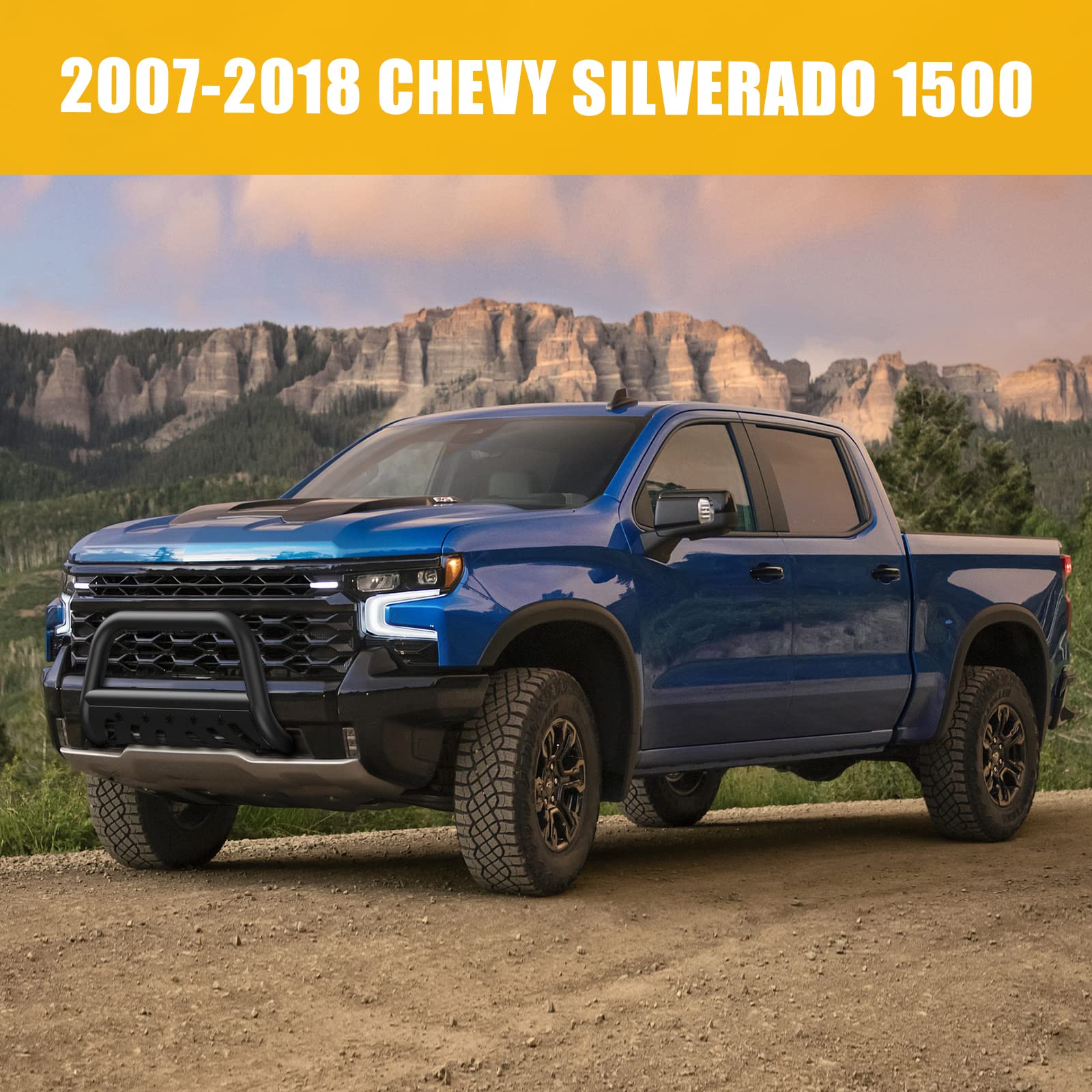 Garvee 2007-2018 Silverado 1500 Bull Bar w/ Skid Plate, Front Guard