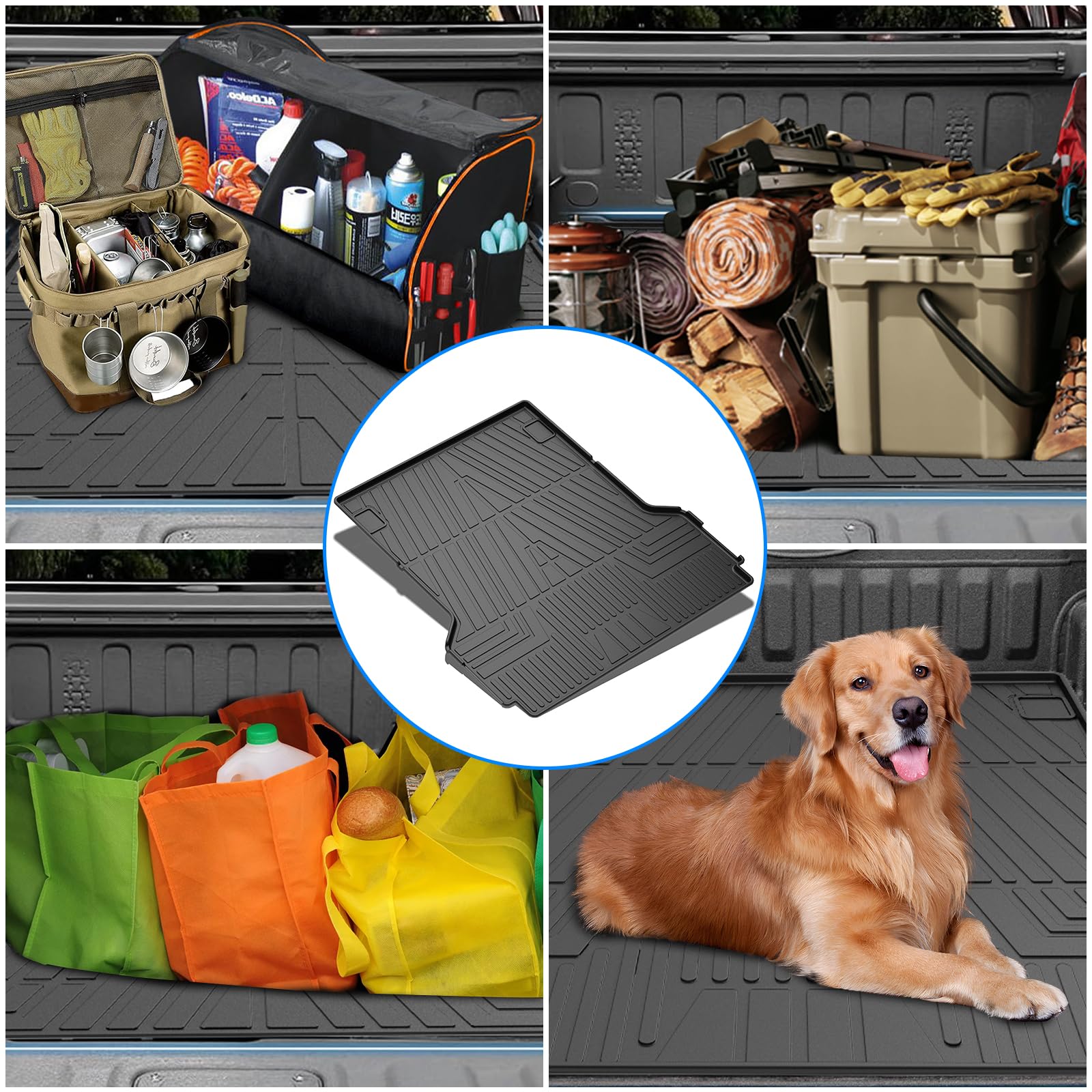 Garvee Truck Mat Compatible with 2022-2024 Maverick, All Season Cargo Mat, Waterproof, Scratch-Resistant, Black