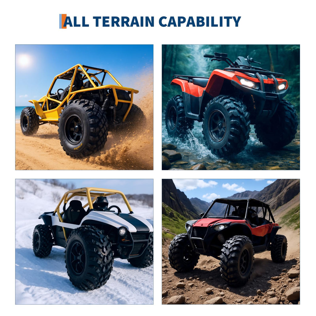 Garvee 24x8-12 ATV Tires 2 Pack 6PR Tubeless All Terrain Tires for Trail Desert Mud Dirt Sand 24x8-12 Black