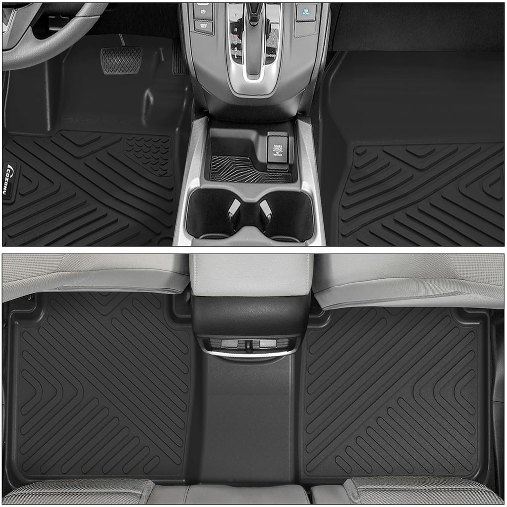 Garvee Floor Mats Compatible with CR-V 2017-2022, Waterproof TPE Floor Liners, All-Weather Protection, Black, Custom Fit