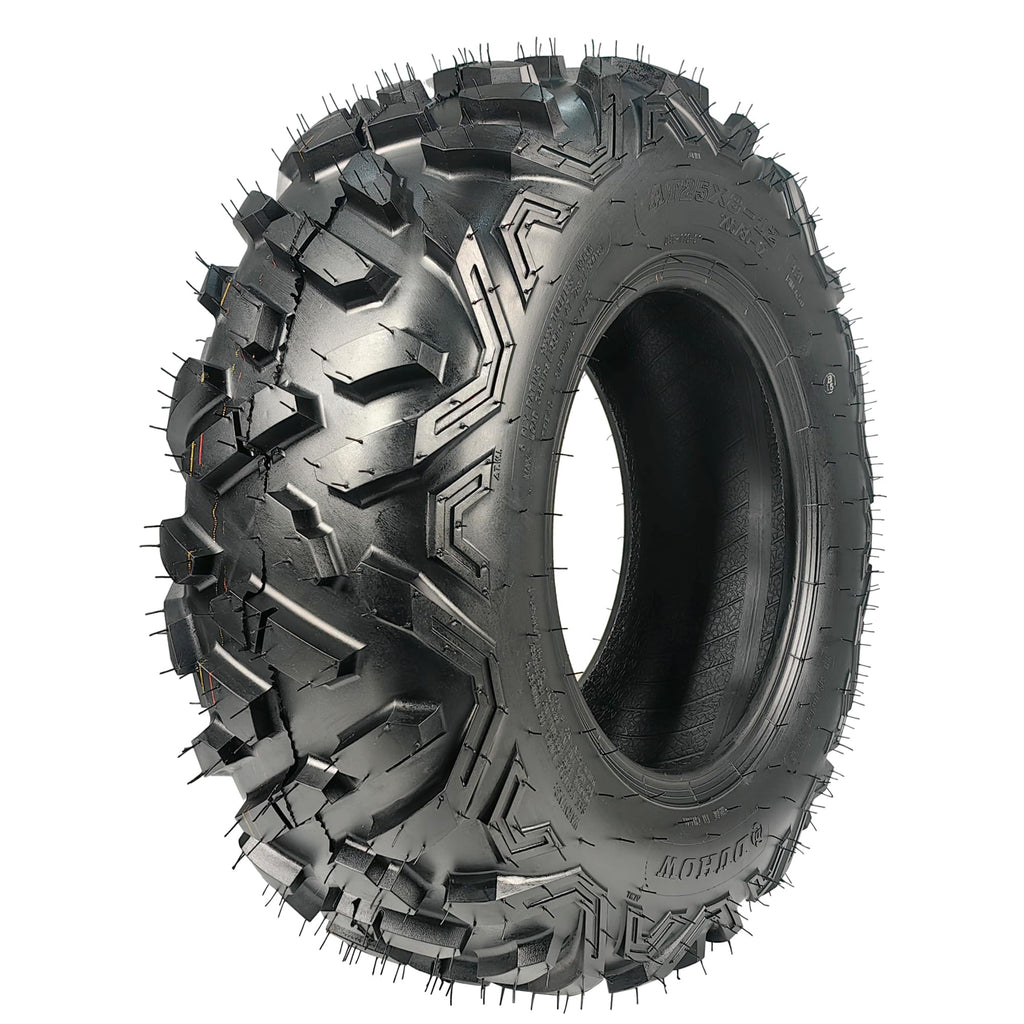Garvee 2 Pack 25x10-12 ATV Tires All Terrain 6PR Mud Sand Off-Road Tires Durable Black