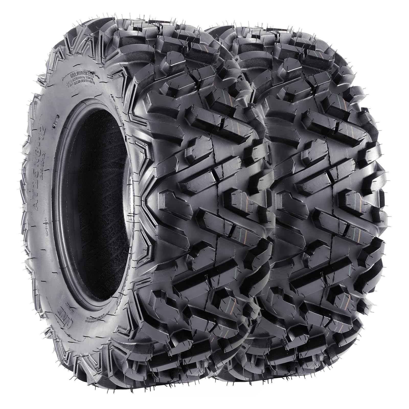Garvee 23x7-10 ATV Tire 4PR TL, All Terrain Tire for 10x5.5 Rim, 22.5" OD 7" Sidewall, Max Load 235lbs, Fits LCI/SI 30F, Durable Off-Road Quad UTV Tire, Black