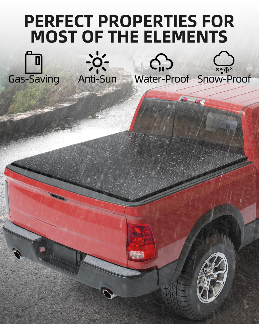 Garvee 6.4ft Black Soft Vinyl Roll-Up for '02-'18 Ram 1500