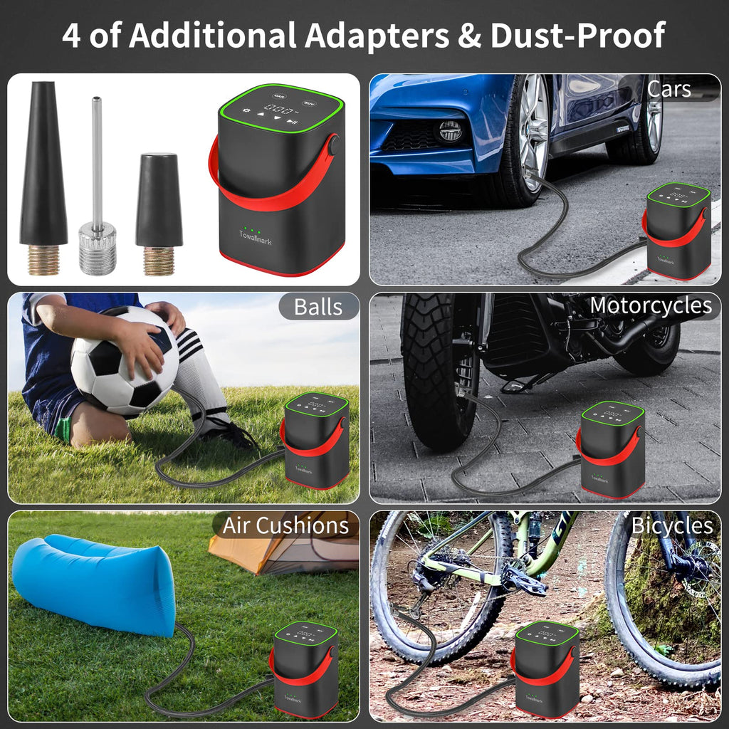 Garvee Tire Inflator Air Compressor 150PSI Portable Cordless Tire Pump