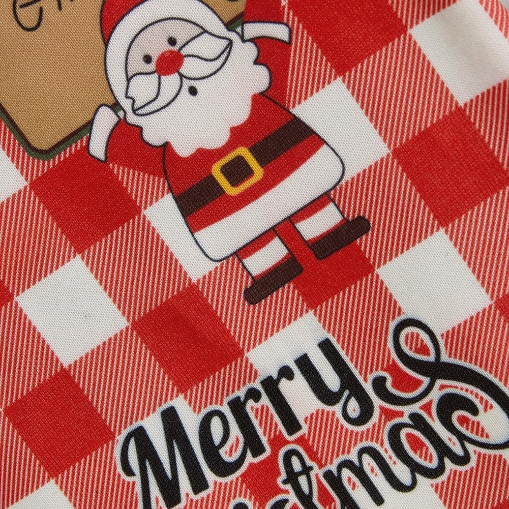 Garvee Dog Christmas Plaid Sweatshirt Hoodie 4 Snowman Pattern Pet Winter Clothes for Small Medium Large Dogs Red Snowman Hooded Sweatshirt XL