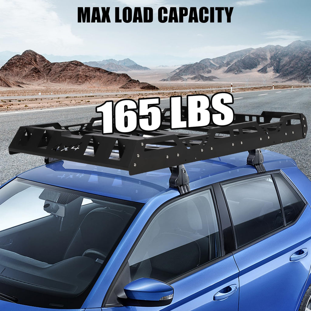 Garvee Roof Rack Basket Heavy Duty 220Lbs Capacity Anti-Rust Coating SUV Truck Cars
