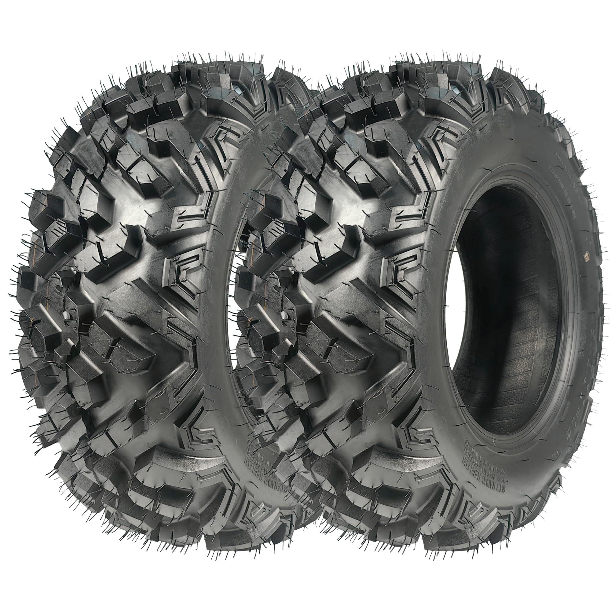 Garvee AT25x10-12 6PR All Terrain ATV Tires Tubeless Off Road 25x10x12 Black for Trail Sand Forest Mountain Desert