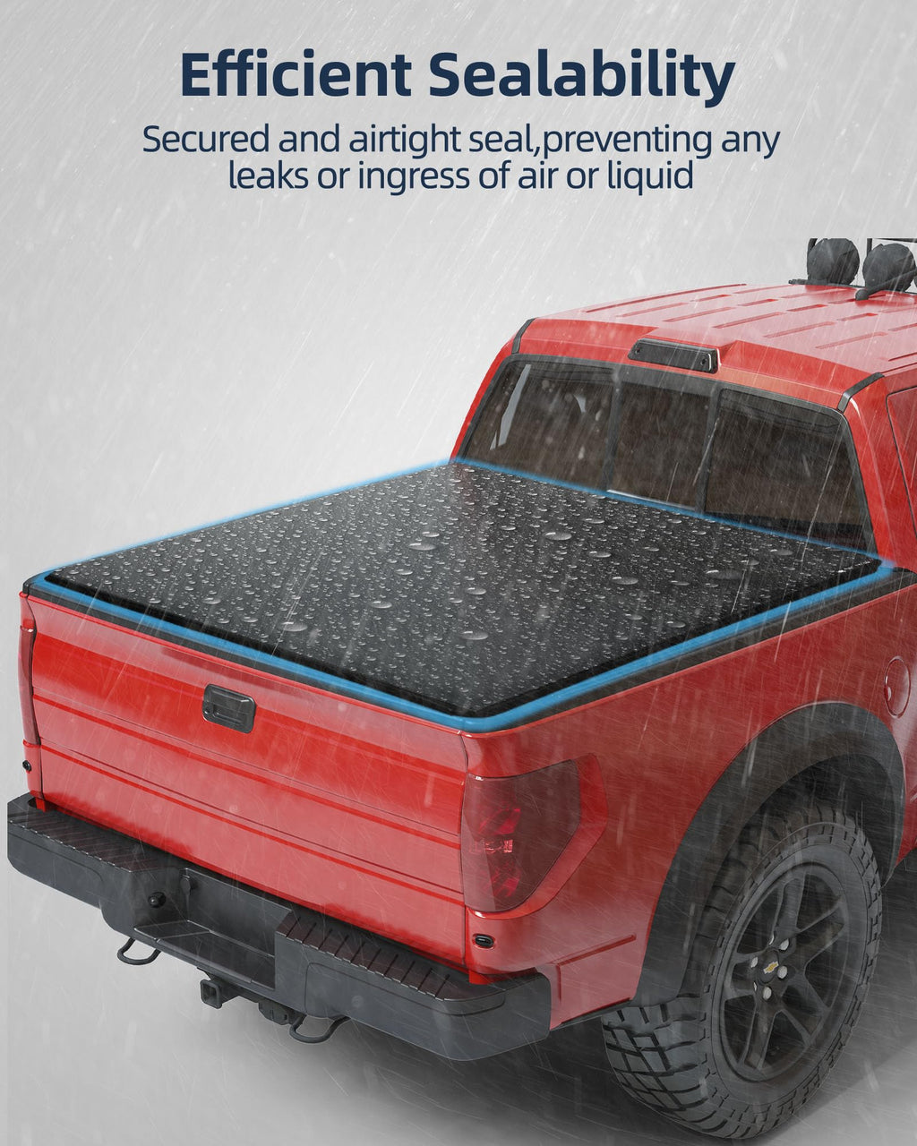 Garvee Soft Quad Fold Tonneau Cover for 2015-2025 Ford F150 5.5ft Bed