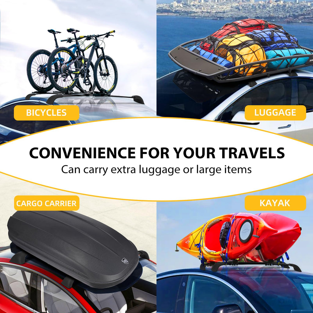 Garvee Roof Rack Cross Bars, Roof Bars Compatible with 2020-2023 Model Y Crossbars for Rooftop Cargo Carrier, Luggage, Kayak, Bike, Snowboard