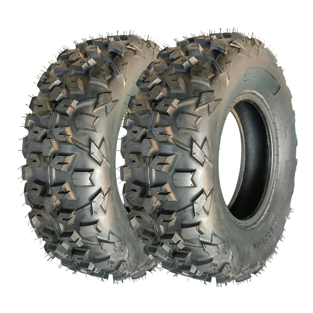 Garvee ATV Tire 25x8-12 6PR All-Terrain Tubeless Tires 2Pack for ATV UTV, Durable Black 12 Inch