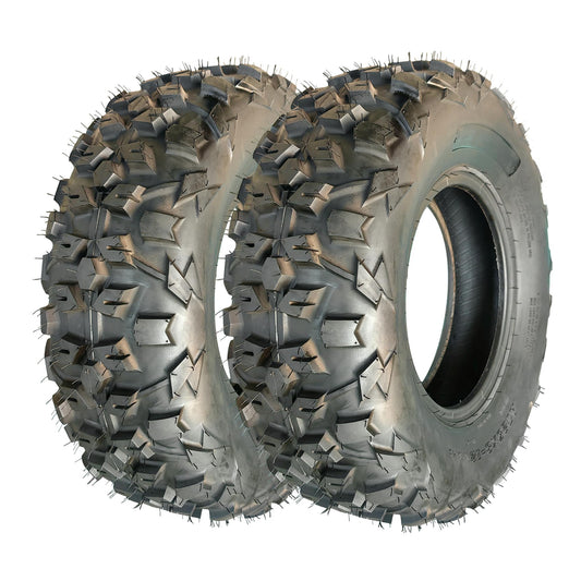Garvee ATV Tire 25x8-12 6PR All-Terrain Tubeless Tires 2Pack for ATV UTV, Durable Black 12 Inch